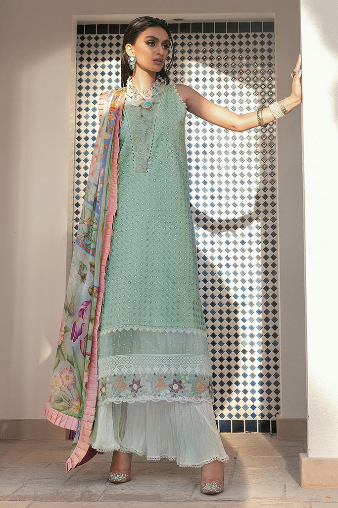 Mushq Hemline Casablanca Spring/Summer Lawn Collection 2022 – Honey Dew