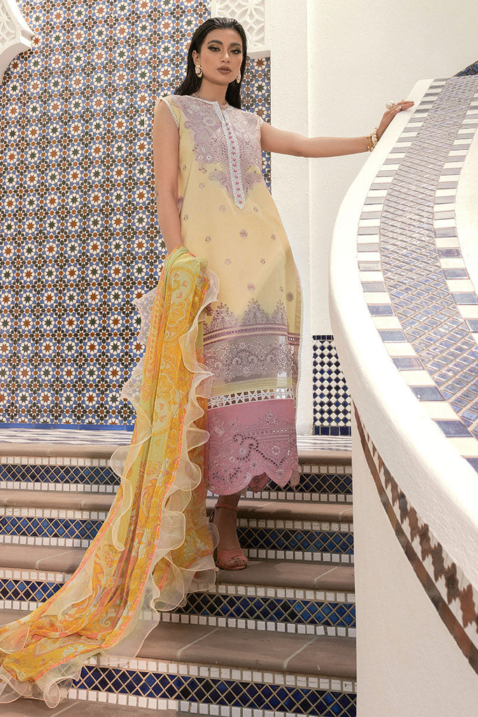 Mushq Hemline Casablanca Spring/Summer Lawn Collection 2022 – Peach Peony