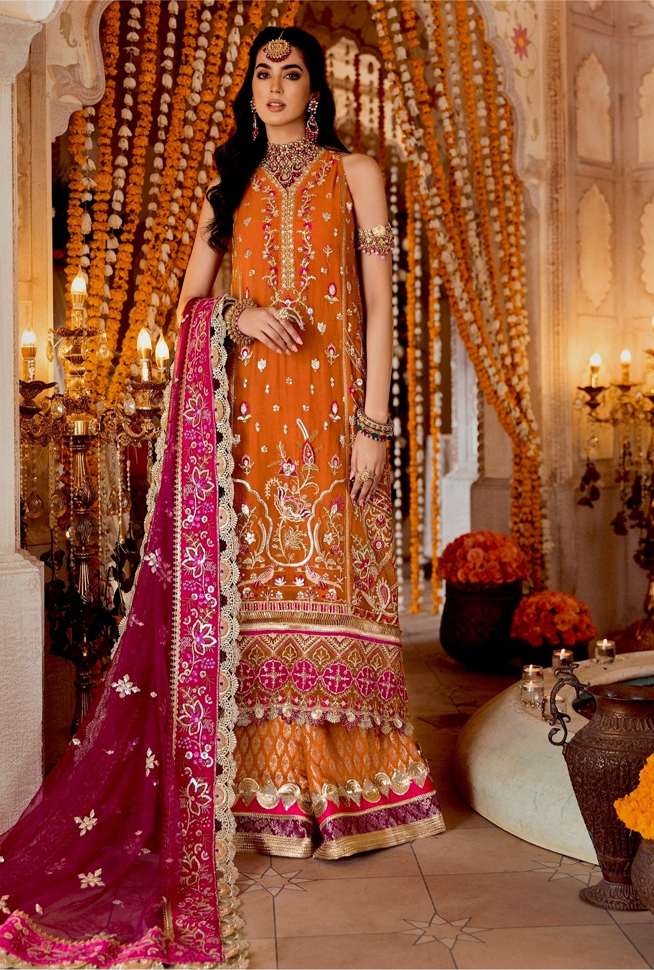 open lace back dress Noor by Saadia Asad Luxury Wedding Collection – D6- AREZOU – YourLibaas