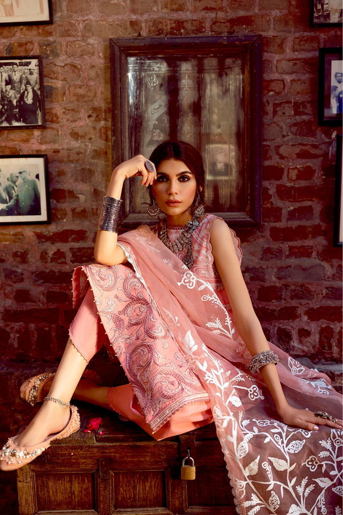 Kinaar by Shiza Hassan Embroidered Lawn Suits Unstitched 3 Piece SH23K SHZ-08 Rang Rasiya - Summer Collection