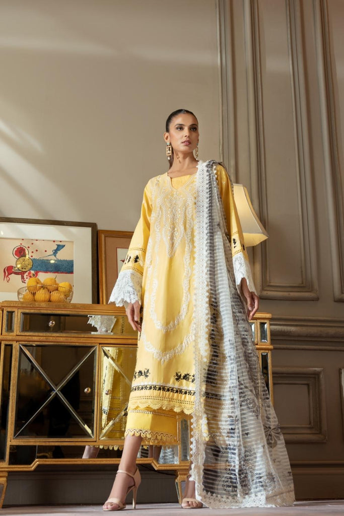 Nisa Hussain x Ittehad Luxury Lawn Collection 2022 – LF-NH1-004