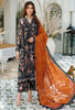 Noor by Saadia Asad Embroidered Prints Woolen Shawl Collection – D1-A-RUST-WOOD