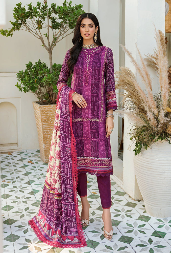 Noor by Saadia Asad Embroidered Prints Woolen Shawl Collection – D2-A-EVELYN