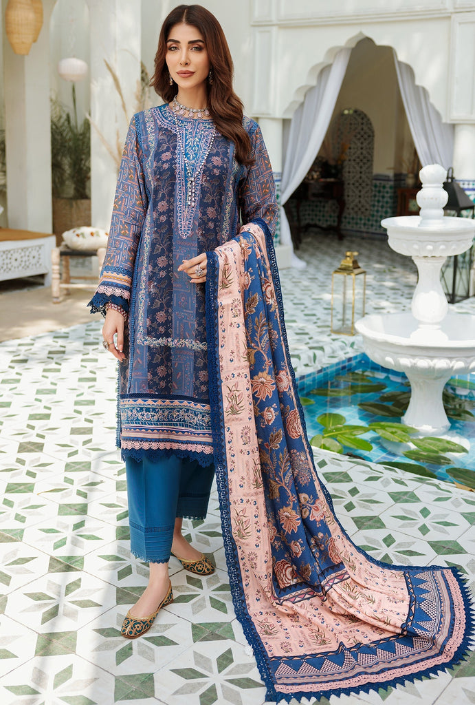 Noor by Saadia Asad Embroidered Prints Woolen Shawl Collection – D2-B-EVELYN