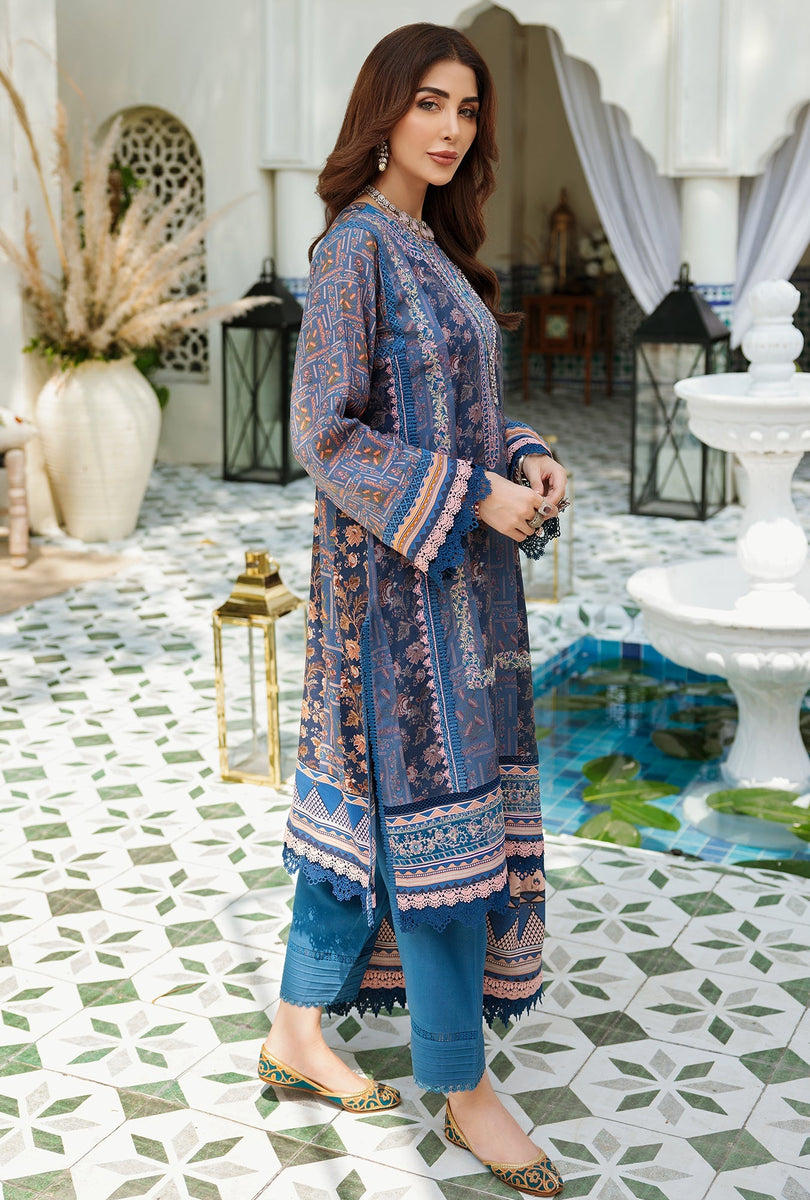Noor by Saadia Asad Embroidered Prints Woolen Shawl Collection – D2-B ...