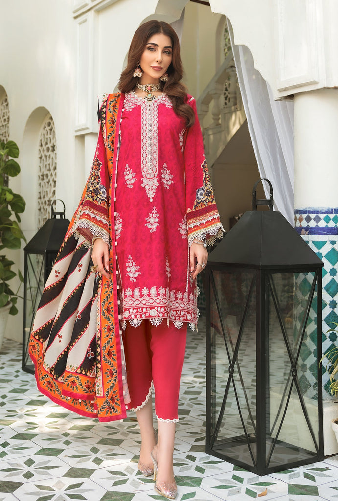 Noor by Saadia Asad Embroidered Prints Woolen Shawl Collection – D3-A-LUNA