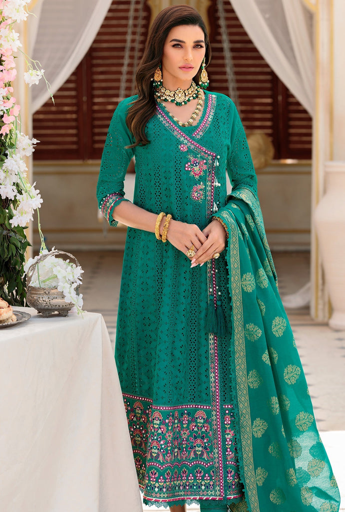 Noor by Saadia Asad Luxury Eid Chikankari Lawn Collection – D8-B-KHOOBAM