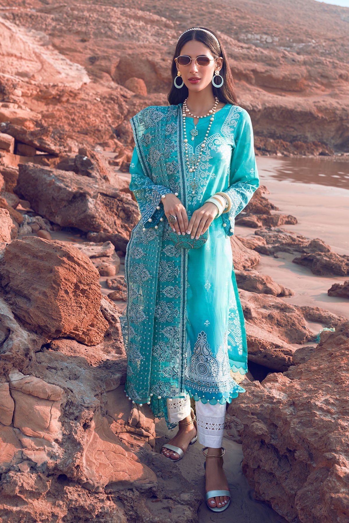 Nureh Maya Lawn Collection 2022 Sea Rise YourLibaas