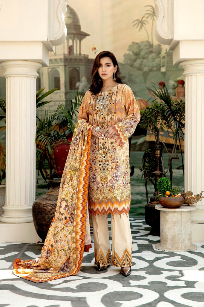 Adan's Libas Saqafat Lawn Collection '21 – Glory Peach