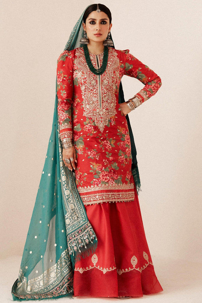 Zara Shahjahan Luxury Lawn Collection 2024 – PHOOL KARI-13B