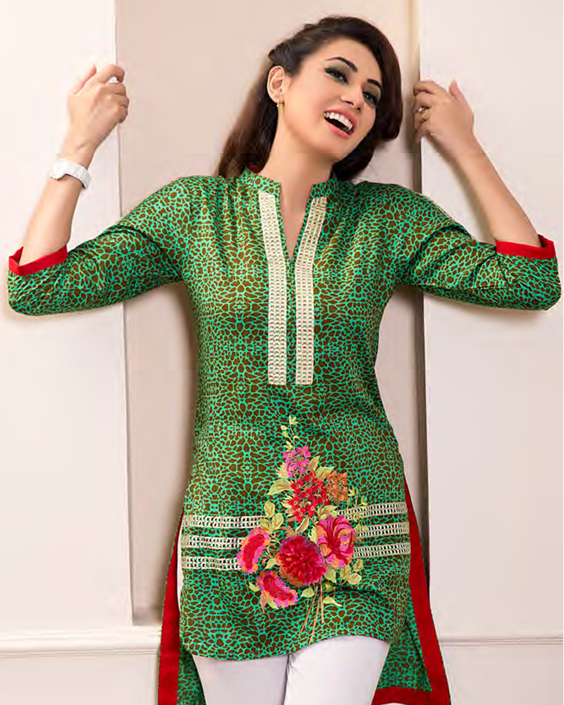 Charizma Plush Embroidered Kurti Fall/Winter Vol 1 – PK09 - YourLibaas
 - 1