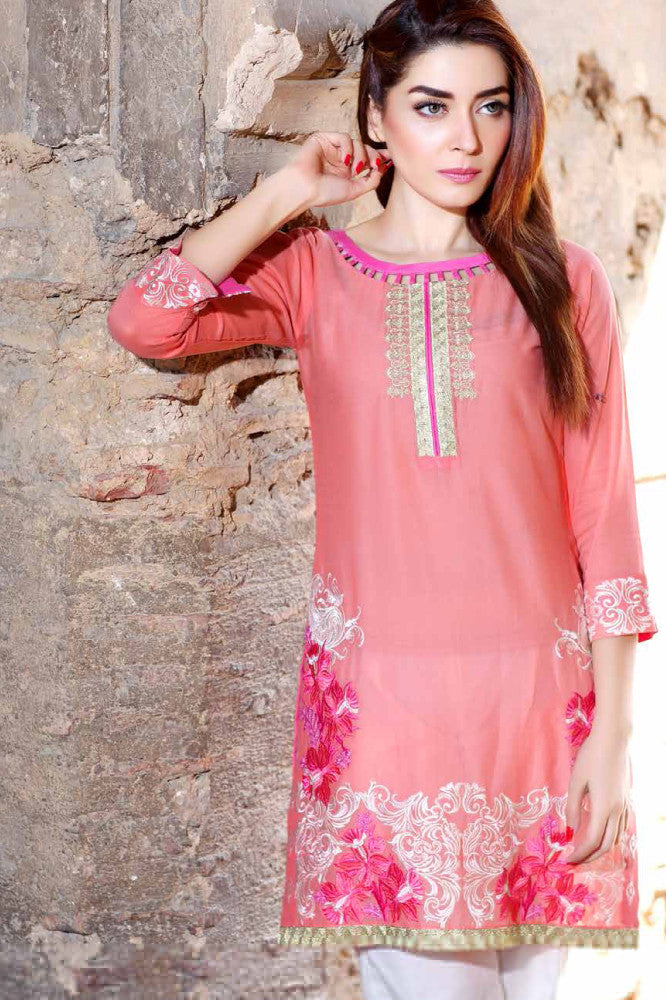 Charizma Embroidered Plush Kurtis Vol 2 – PK-66 - YourLibaas
 - 1