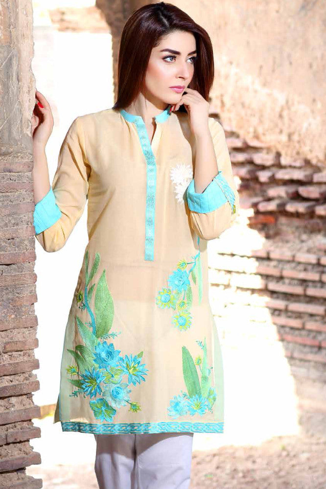 Charizma Embroidered Plush Kurtis Vol 2 – PK-68 - YourLibaas
 - 1