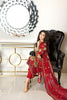 Gul Ahmed Red Premium Embroidered Chiffon PM-112 - YourLibaas
 - 3