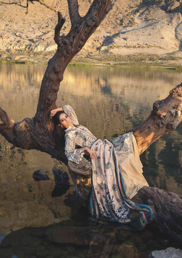 Gul Ahmed Winter Collection 2021 · 3 PC Khaddar Suit with Linen Shawl – PVS-12017