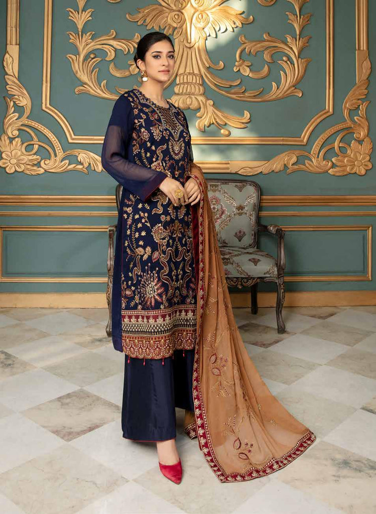 Poshak Mirha Embroidered Chiffon Collection – D-113