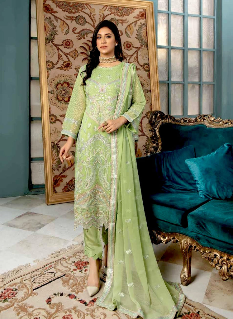 Poshak Mirha Embroidered Chiffon Collection – D-114