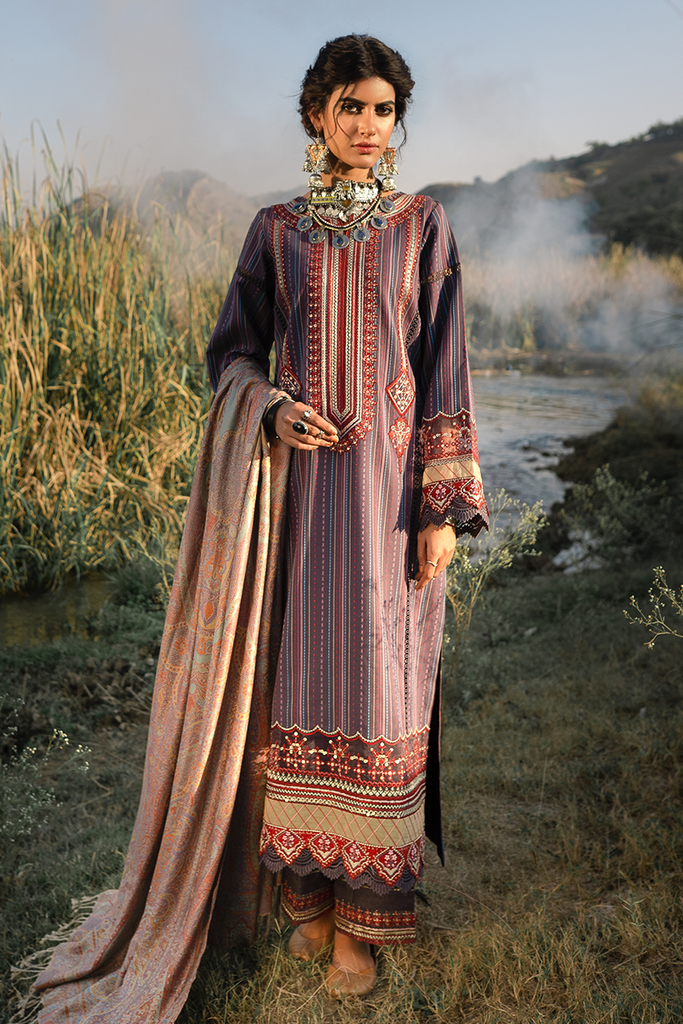 Qalamkar Luxury Winter Collection (with Shawl) 2020 – KS-06