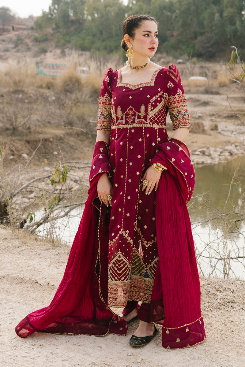 qalamkar red dress Qalamkar party wear, Qline & Qprints