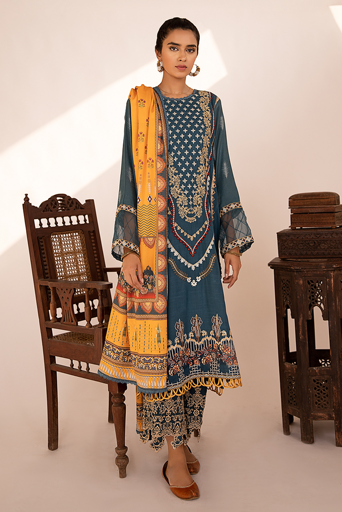 Qalamkar Qline Linen Collection 2020 – LE-01