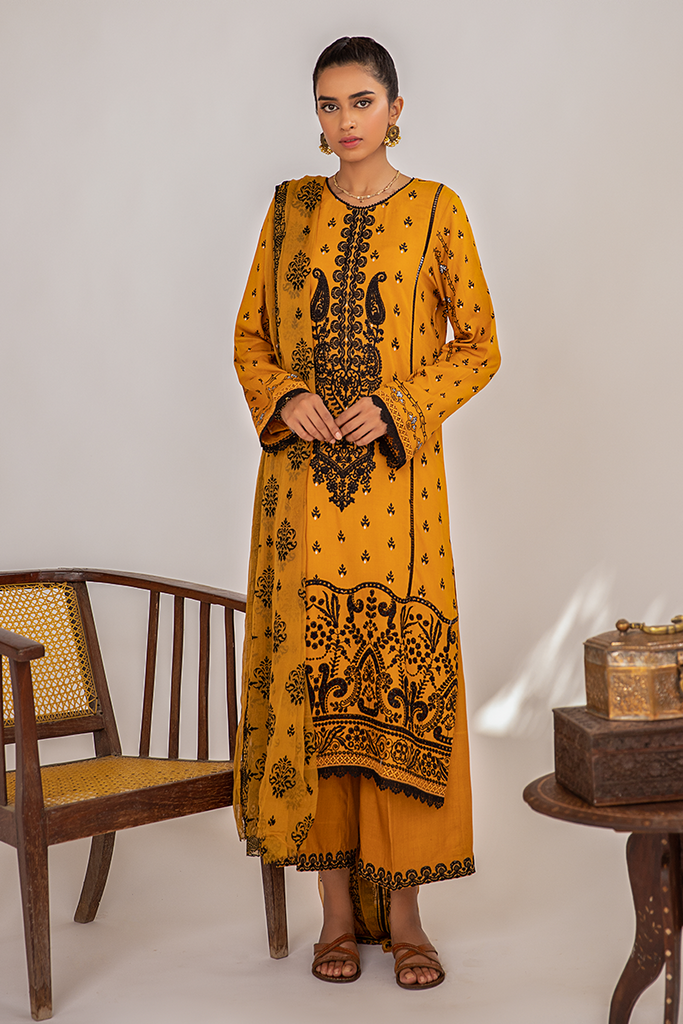 Qalamkar Qline Linen Collection 2020 – LE-14