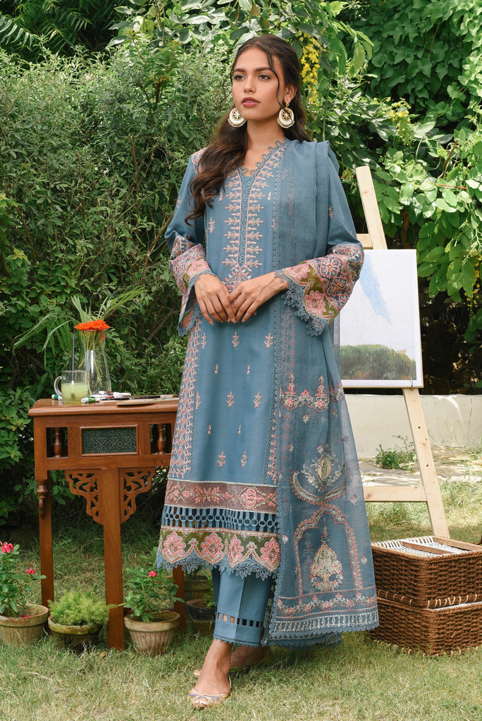 Qalamkar Qline Linen Collection – VL-10 ROOH