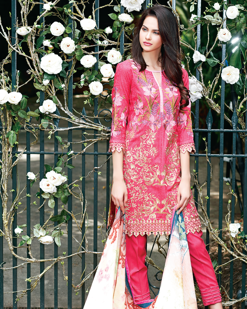 Charizma Reem Winter Collection – Rose Patch RM-08 - YourLibaas
 - 1