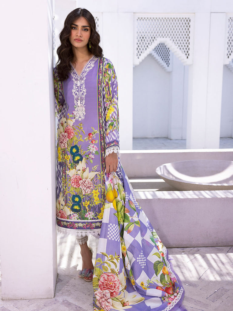 Roheenaz Leya Lawn Collection 2024 – Hibiscus Bloom