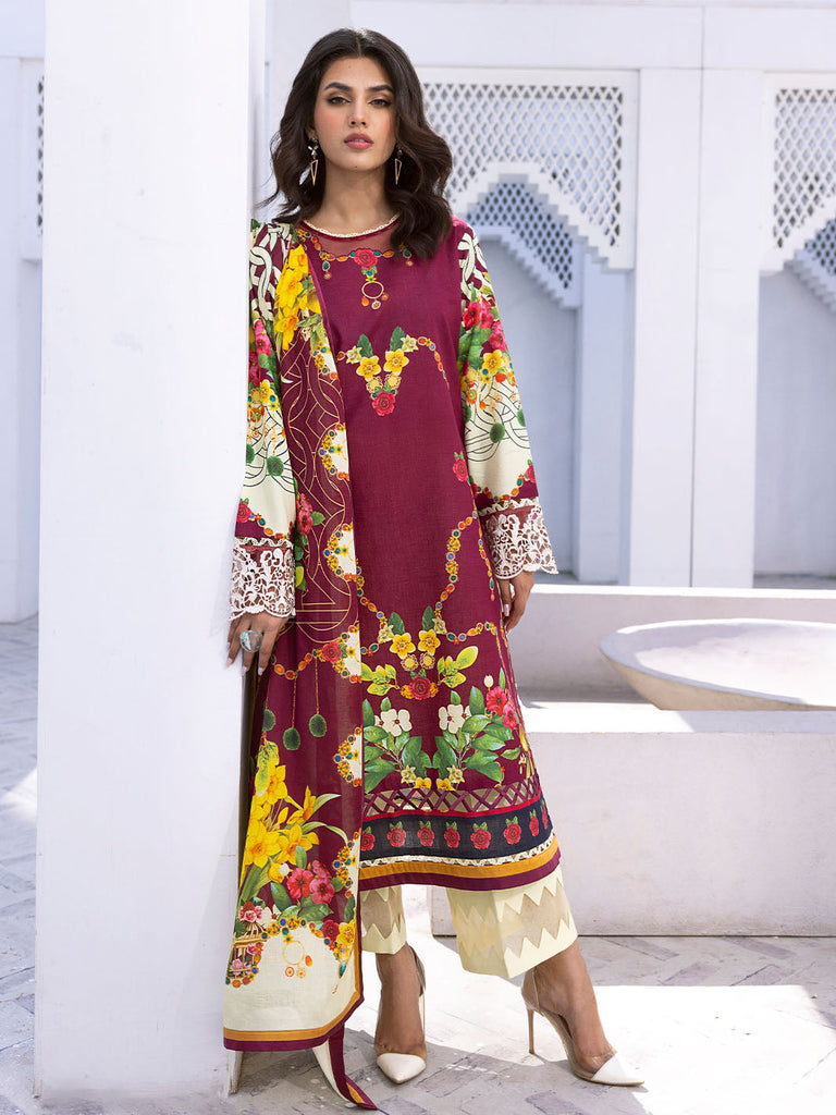 Roheenaz Leya Lawn Collection 2024 – Driftwood Delight