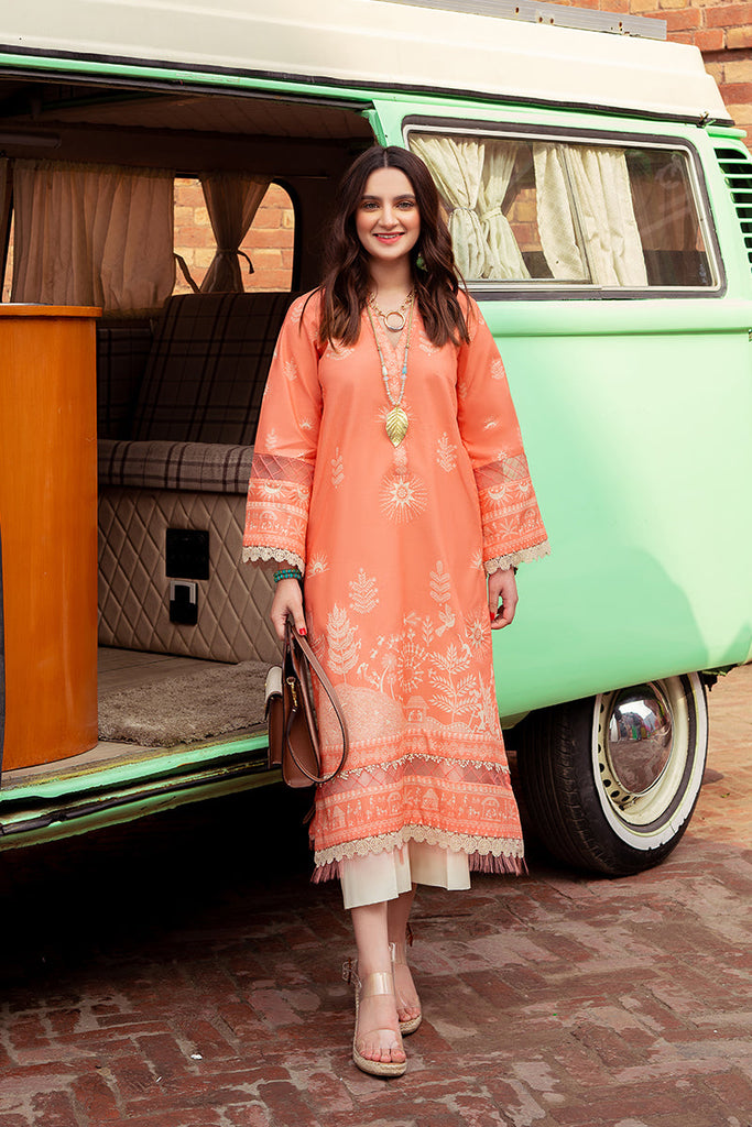 Rang Rasiya Lifestyle Series Lawn Collection – PEACH MARMALADE