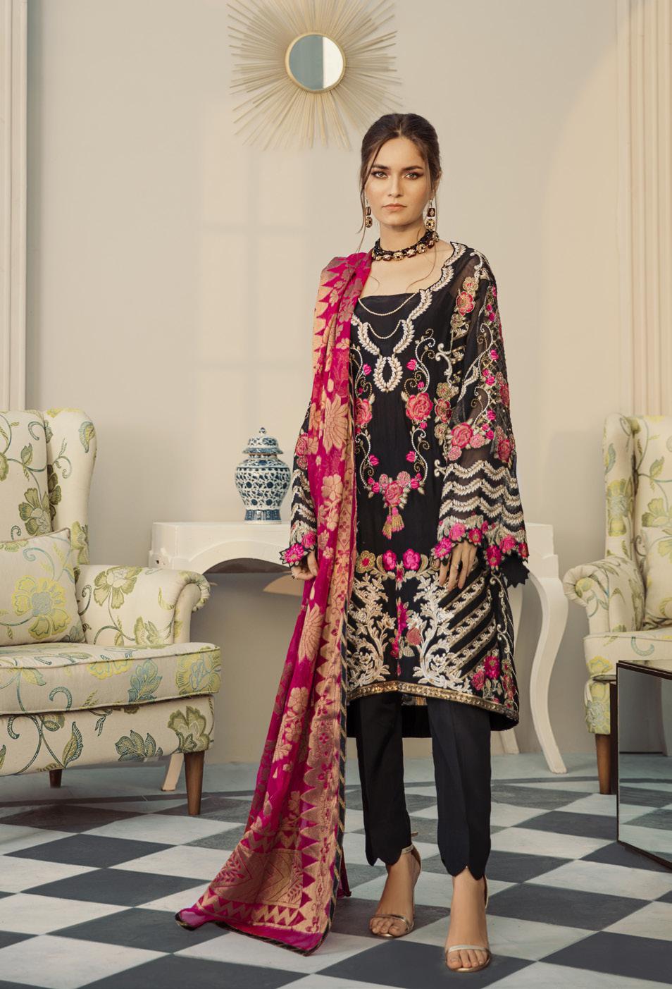 Rouche Luxe Collection 2020 – Black Mastery – YourLibaas