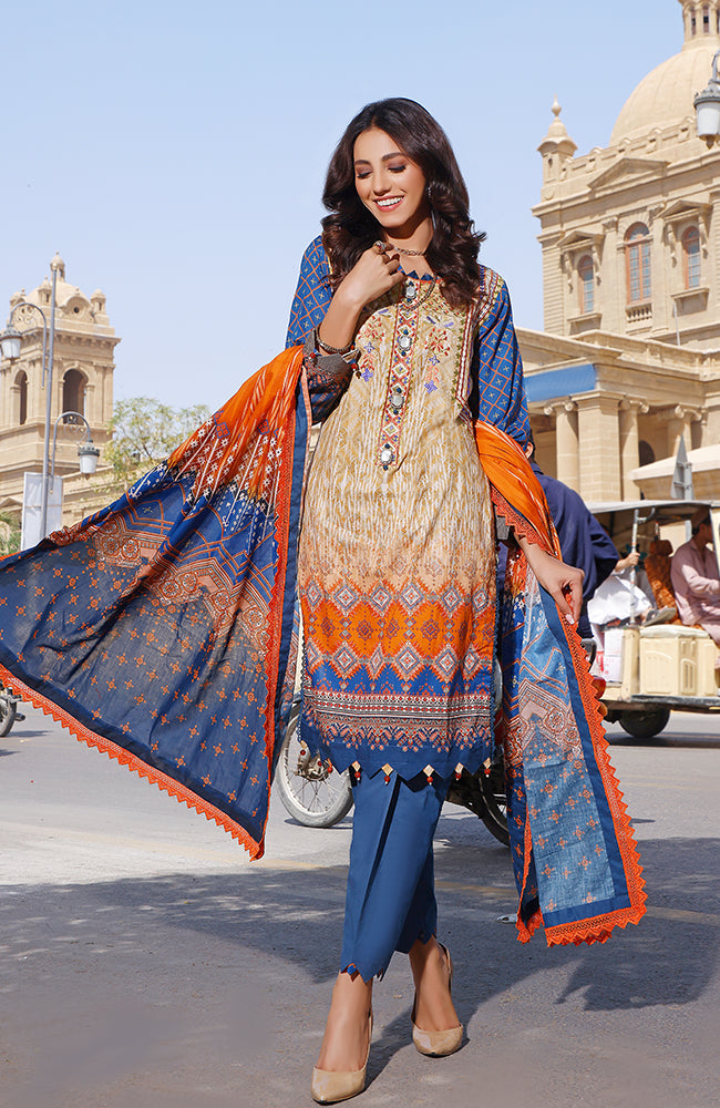 Rung Digital Embroidered Lawn Collection 2022 – RDEL-22-06