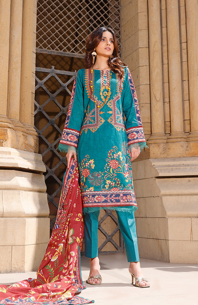 Rung Digital Embroidered Lawn Collection 2022 – RDEL-22-08