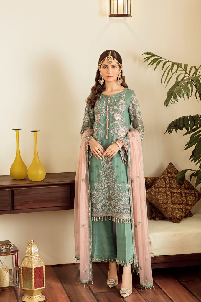 Flossie Embroidered Chiffon Collection – Safeera Vol-5 – Alexandrite