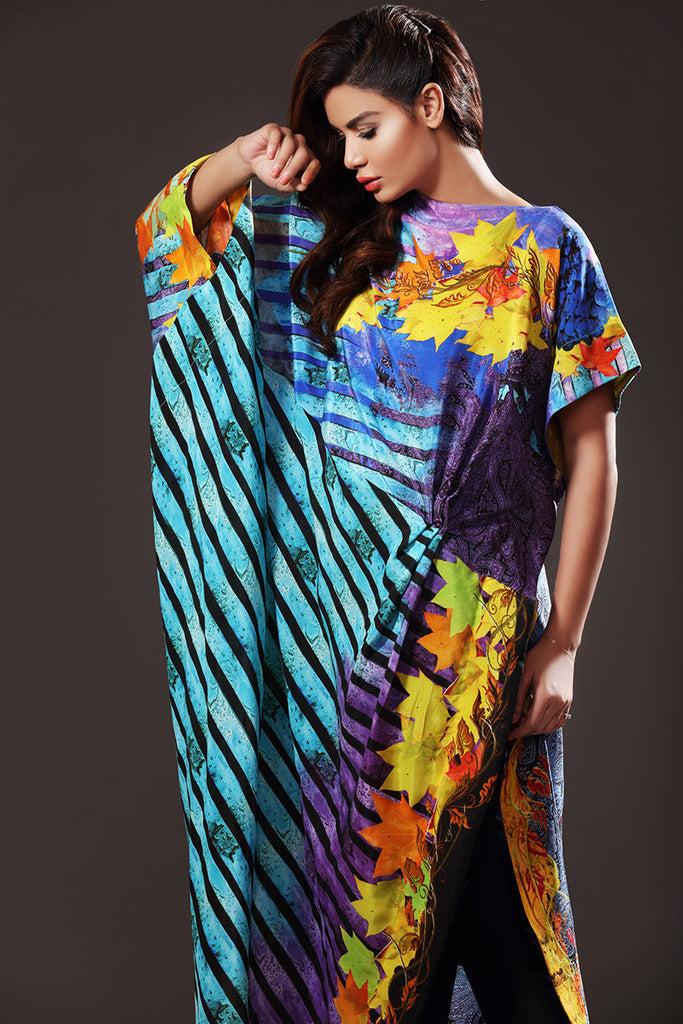 Gul Ahmed Lamis Digital Silk Tunic SDGS-03 - YourLibaas
 - 1