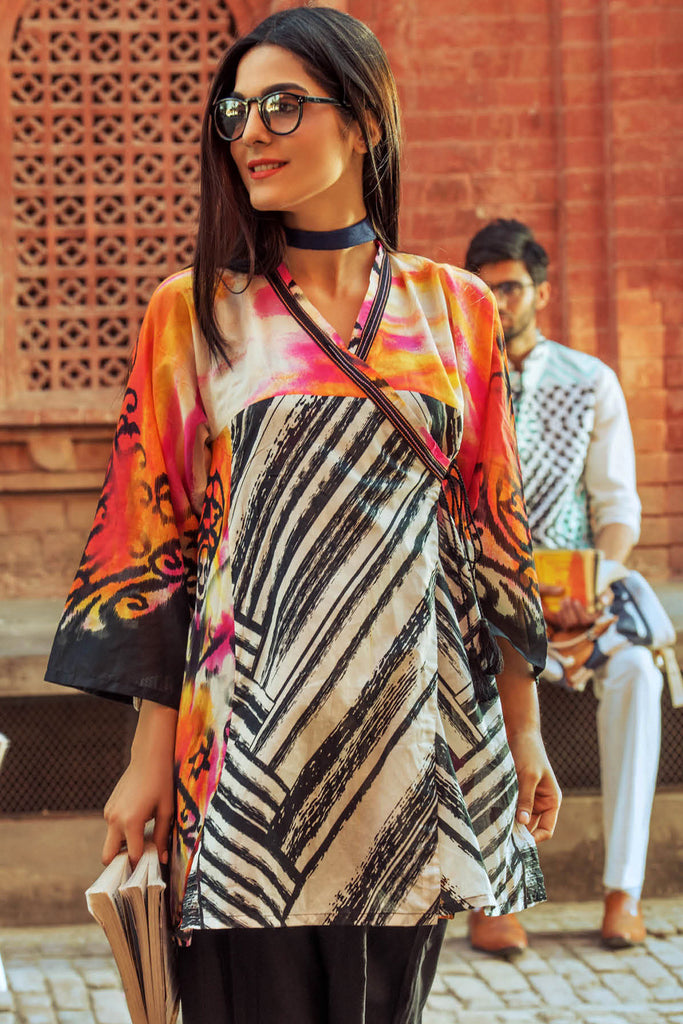 Gul Ahmed YOLO Collection - Off White 1 Pc Digital Print Shirt SL-382