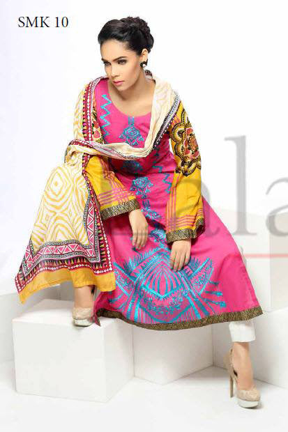 Sana & Samia Cotton Embroidered Kurti with Stole - 10 - YourLibaas
 - 1