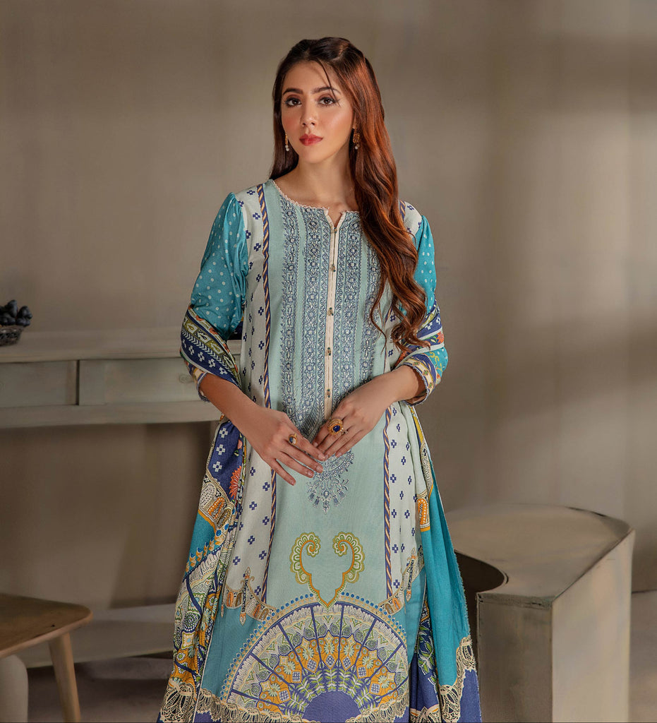 Sana & Samia by Lala Embroidered Woolen Print Collection – Namara