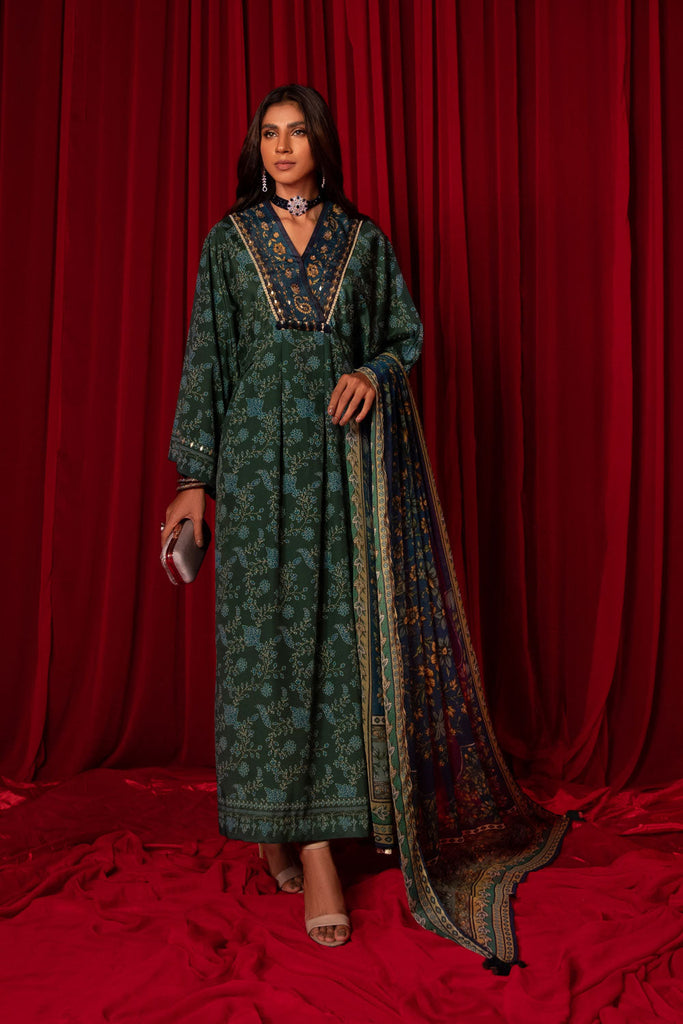 Sapphire Festive 2022 · 3 Piece Printed Silk Suit - 000U3SL22V72