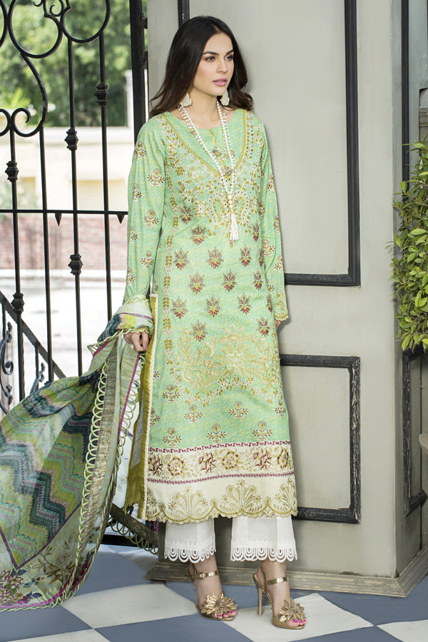 Serene Premium Festive Lawn Collection – S.L-27 Floral Mable