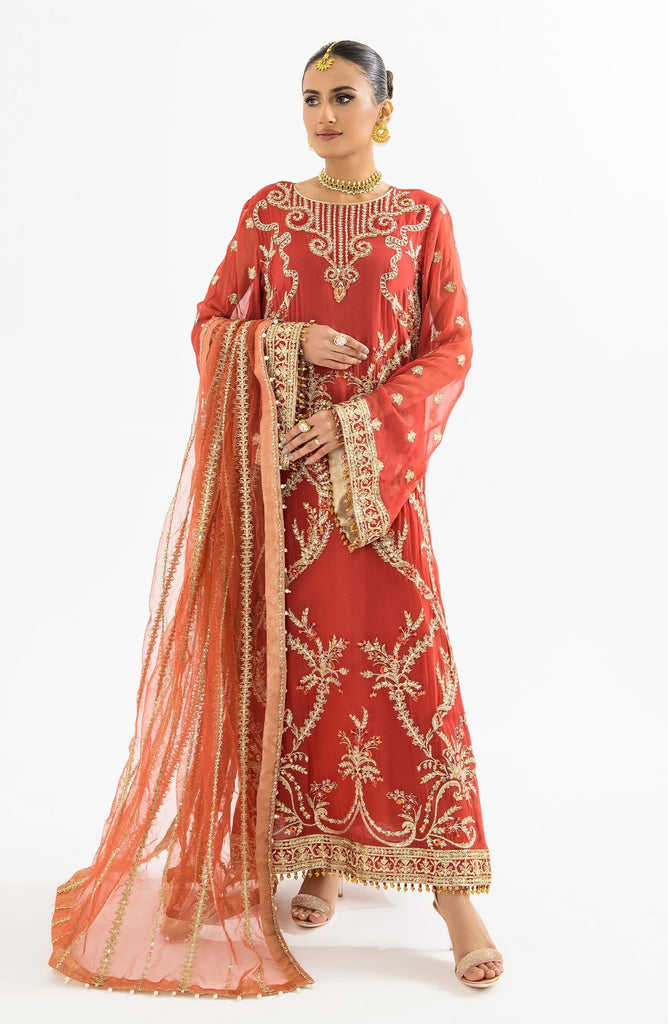 Shamrock by Maryum N Maria - Noor e Nazar Formal Chiffon Collection – Zaroon (SFD-0083)