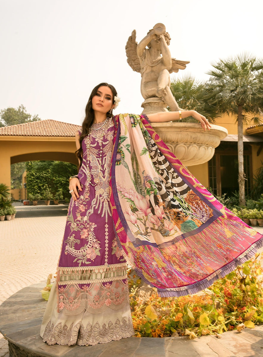 Shiza Hassan Embroidered Lawn Suits Unstitched 3 Piece SH21LL 09-B FATIN - Luxury Collection