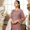 Tehzeeb by Riaz Arts · Embroidered Leather Peach Shirt with Digital Pashmina Shawl – LP-20