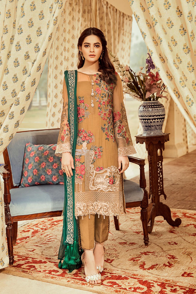 Imrozia Embroidered Chiffon Nostalgic Climax Collection 2019 – 03 - The Clay Slay