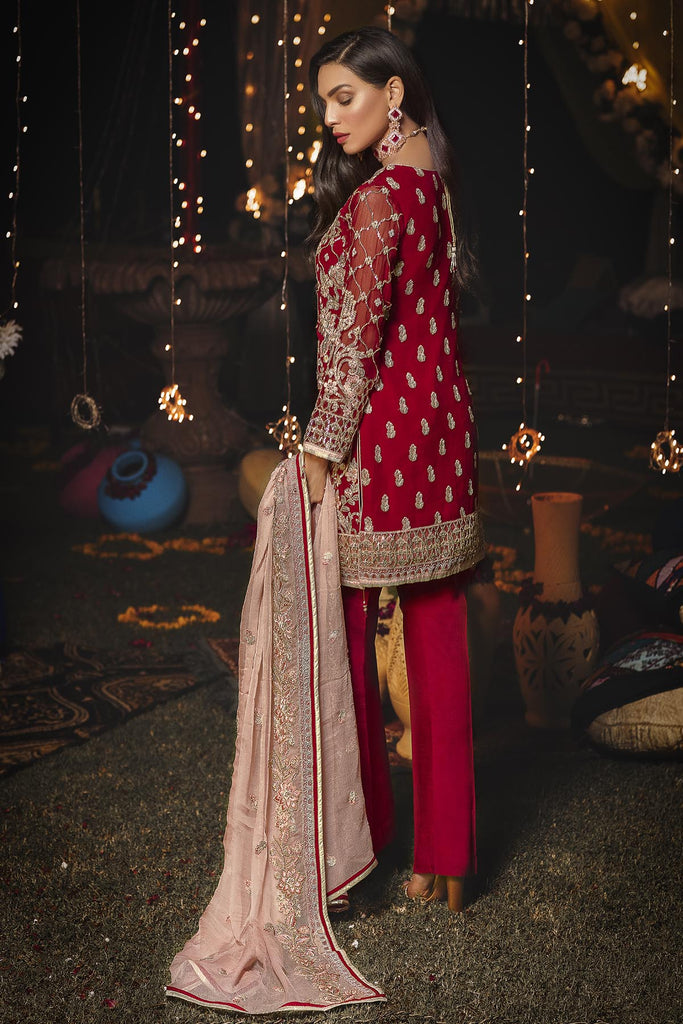 EMAAN MAHROON CHIFFON main image 1