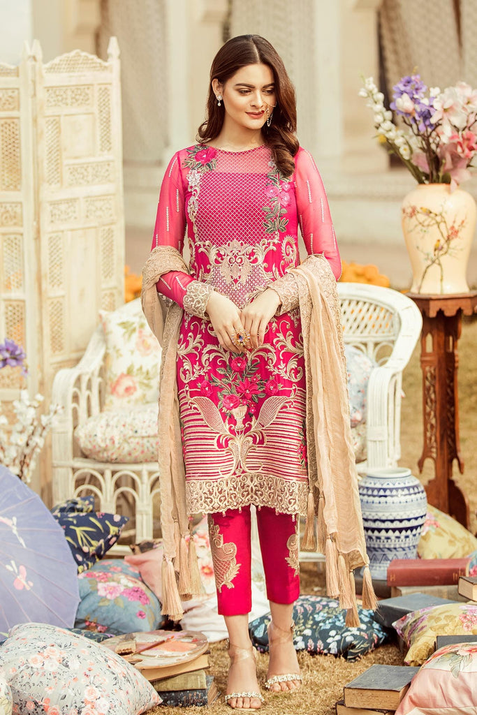Imrozia Embroidered Chiffon Nostalgic Climax Collection 2019 – 01 - The Rose D'Or