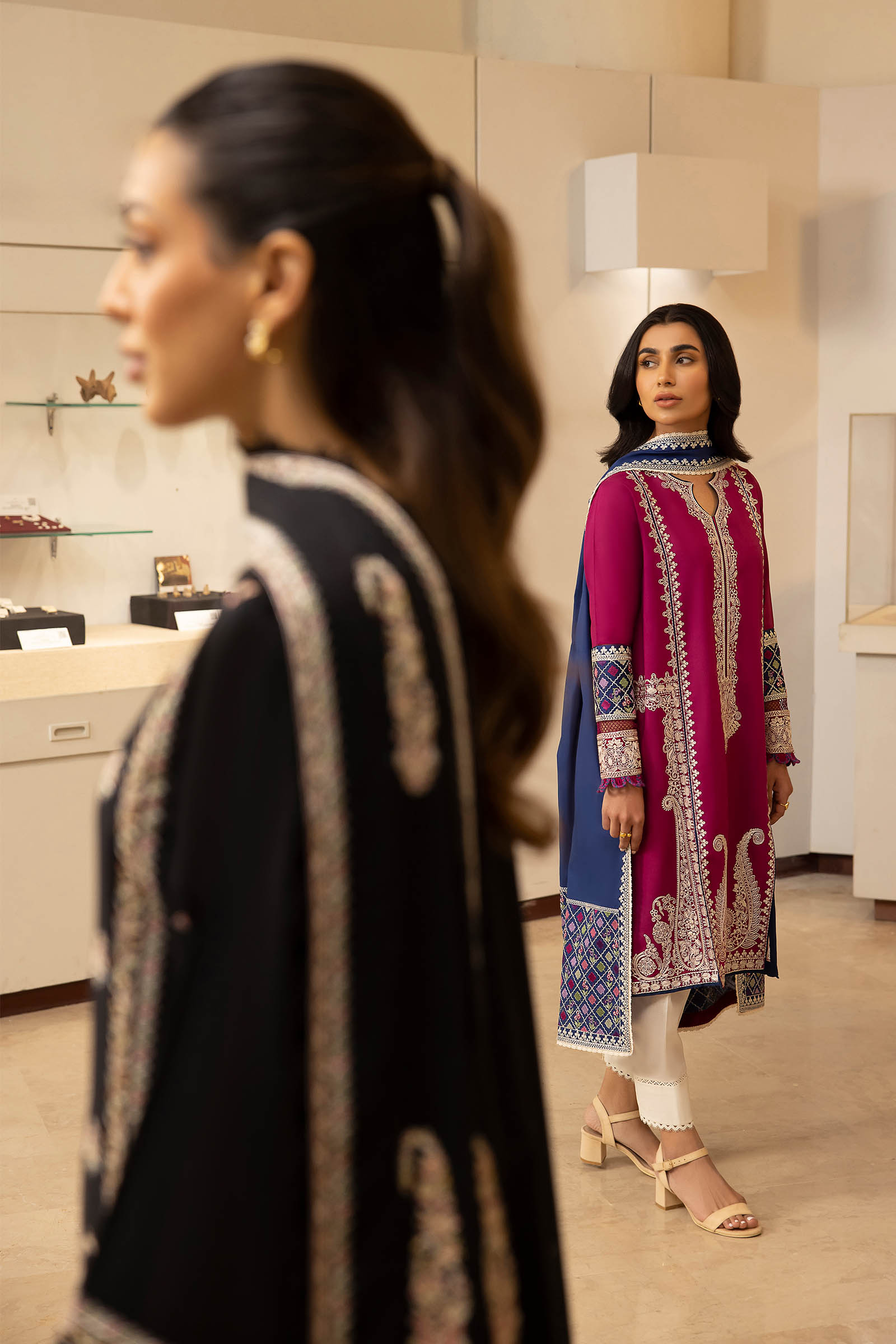 Yellow Luxury Lawn Suit | Zaha | Festive Lawn '23 | FERESHTEH - ZF23-01
