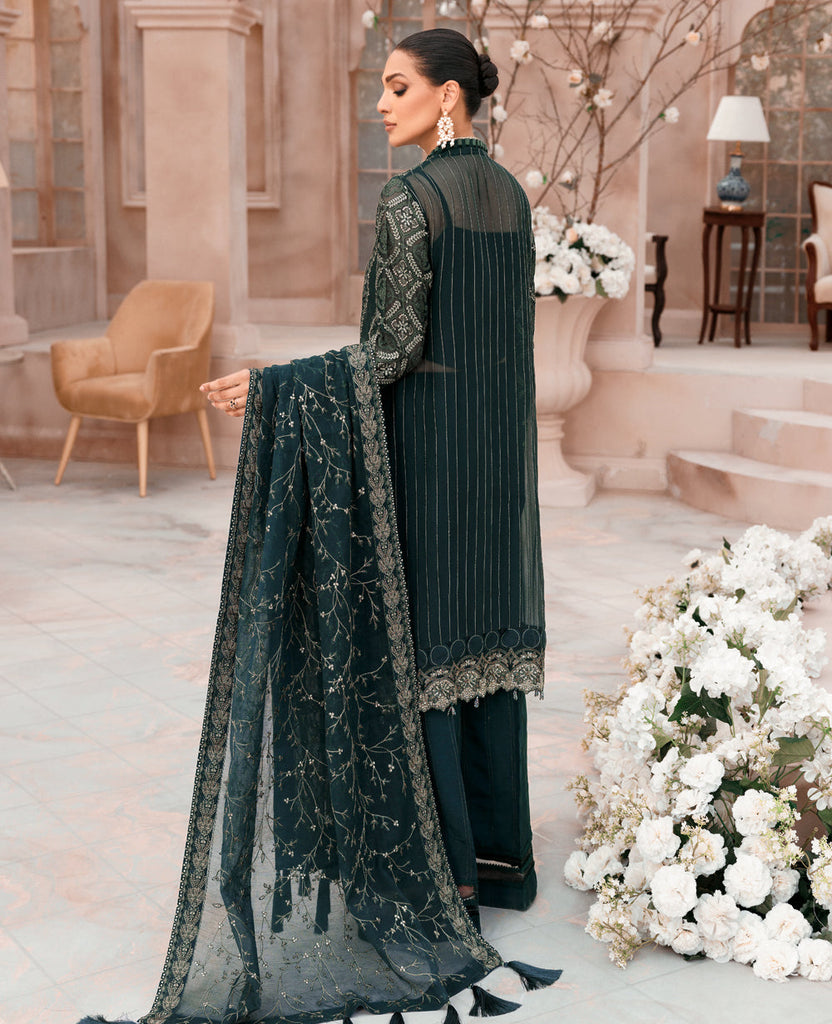 Mehfilen By Xenia Formals Embroidered Chiffon Suits Unstitched 3 Piece XE22M 07 Turan - Luxury Collection