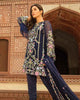 Mah E Rooh Luxury Chiffon Embroidered Formal Collection 2018 – Navy Blue (Chantilly Chiffon)