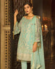 Mah E Rooh Luxury Chiffon Embroidered Formal Collection 2018 – 08 - Light Turqouise (Chantilly Chiffon)